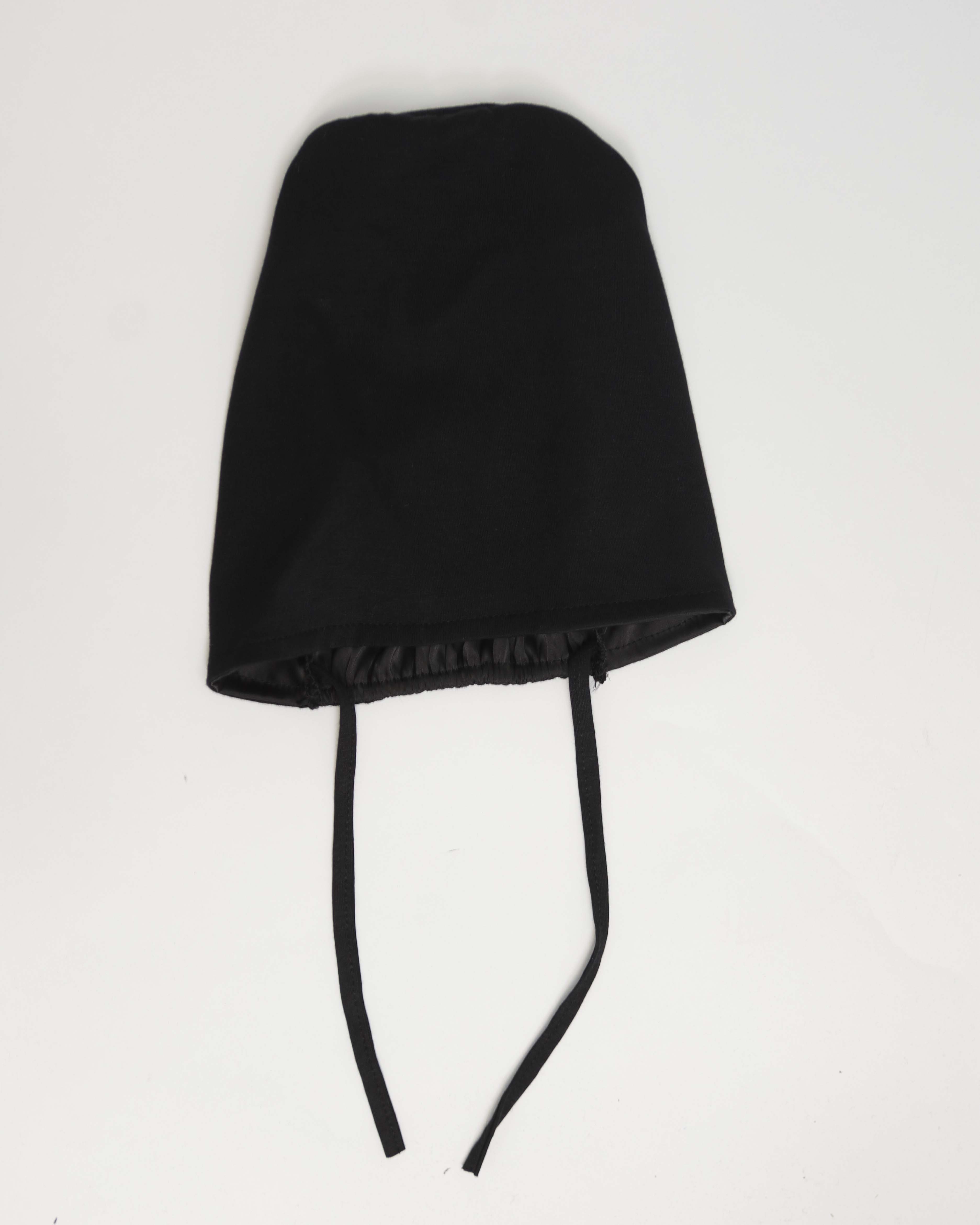 Underscarf - Satin-lining high elastic tie-back - Black - 3