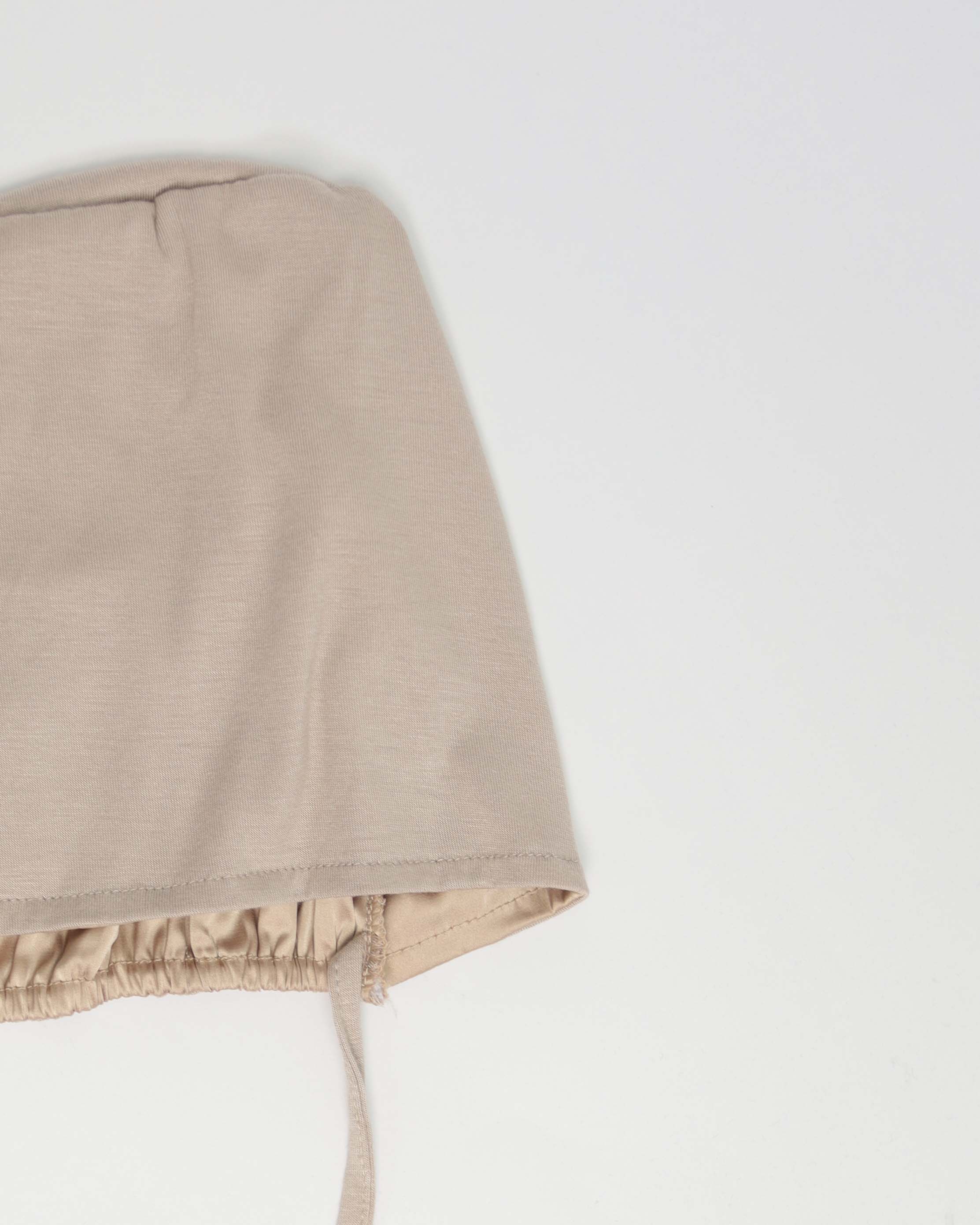 Underscarf - Satin-lining high elastic tie-back - Beige - 4