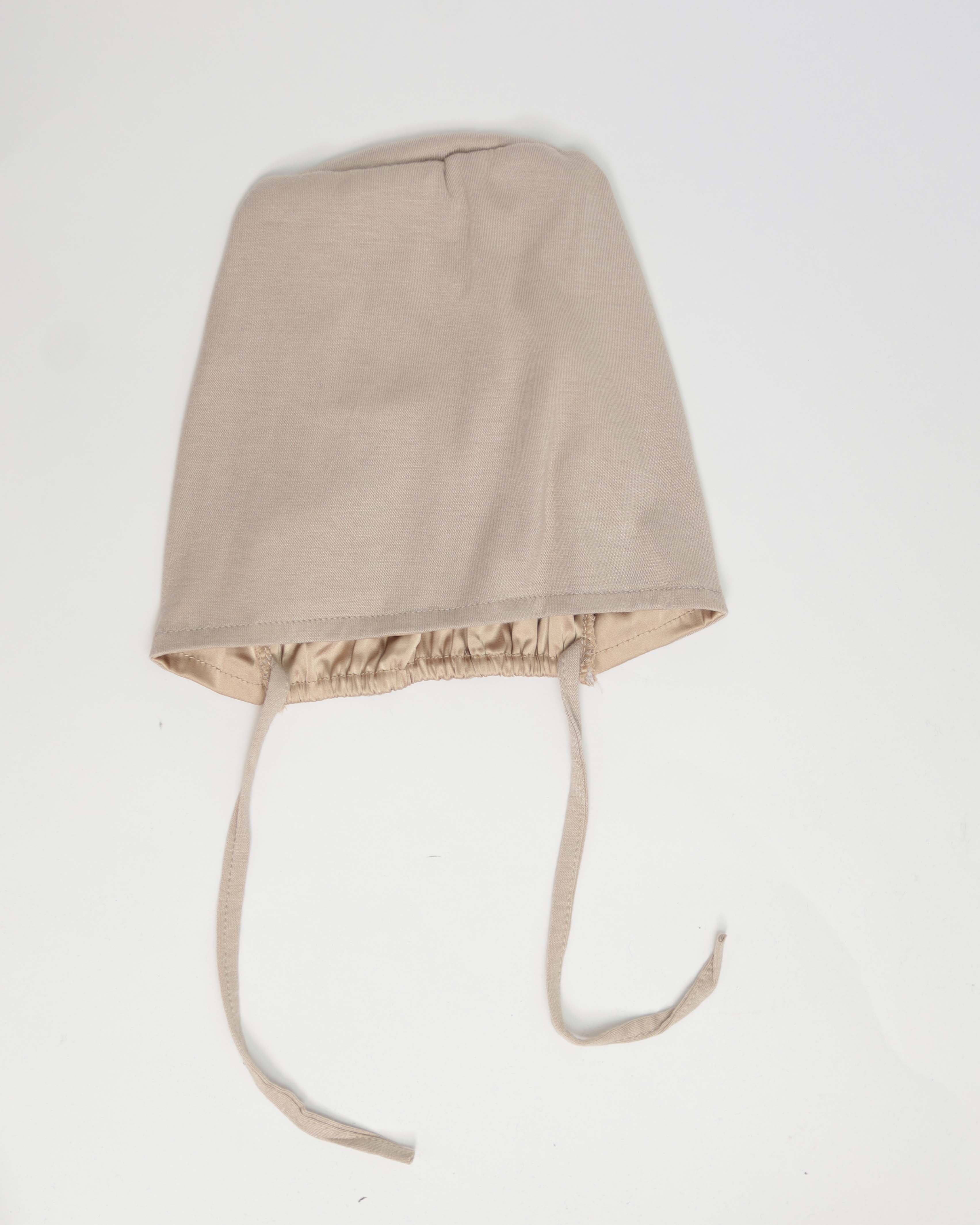 Underscarf - Satin-lining high elastic tie-back - Beige - 3
