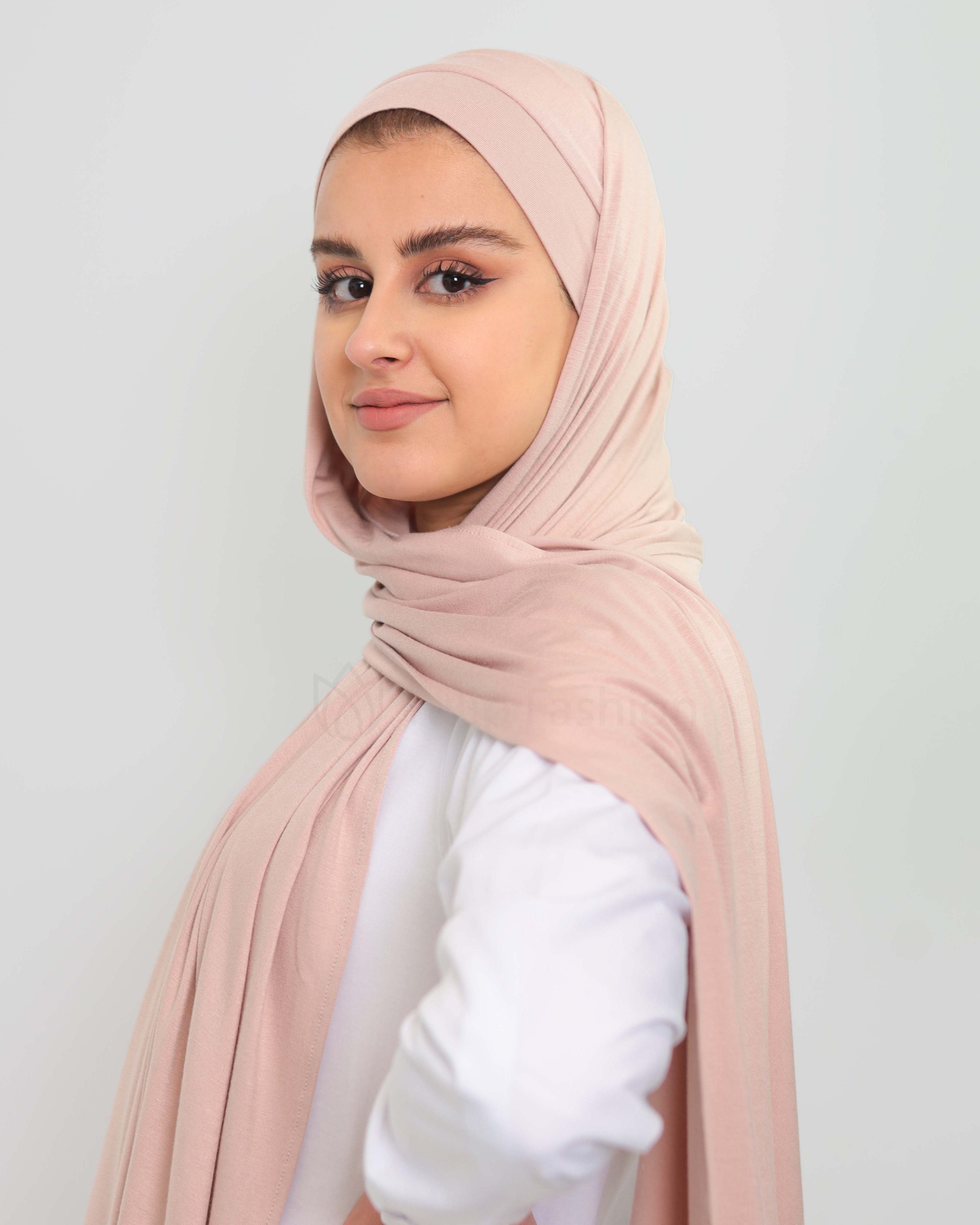Hijab - Instant Jersey with underscarf - Light Mauve - 2