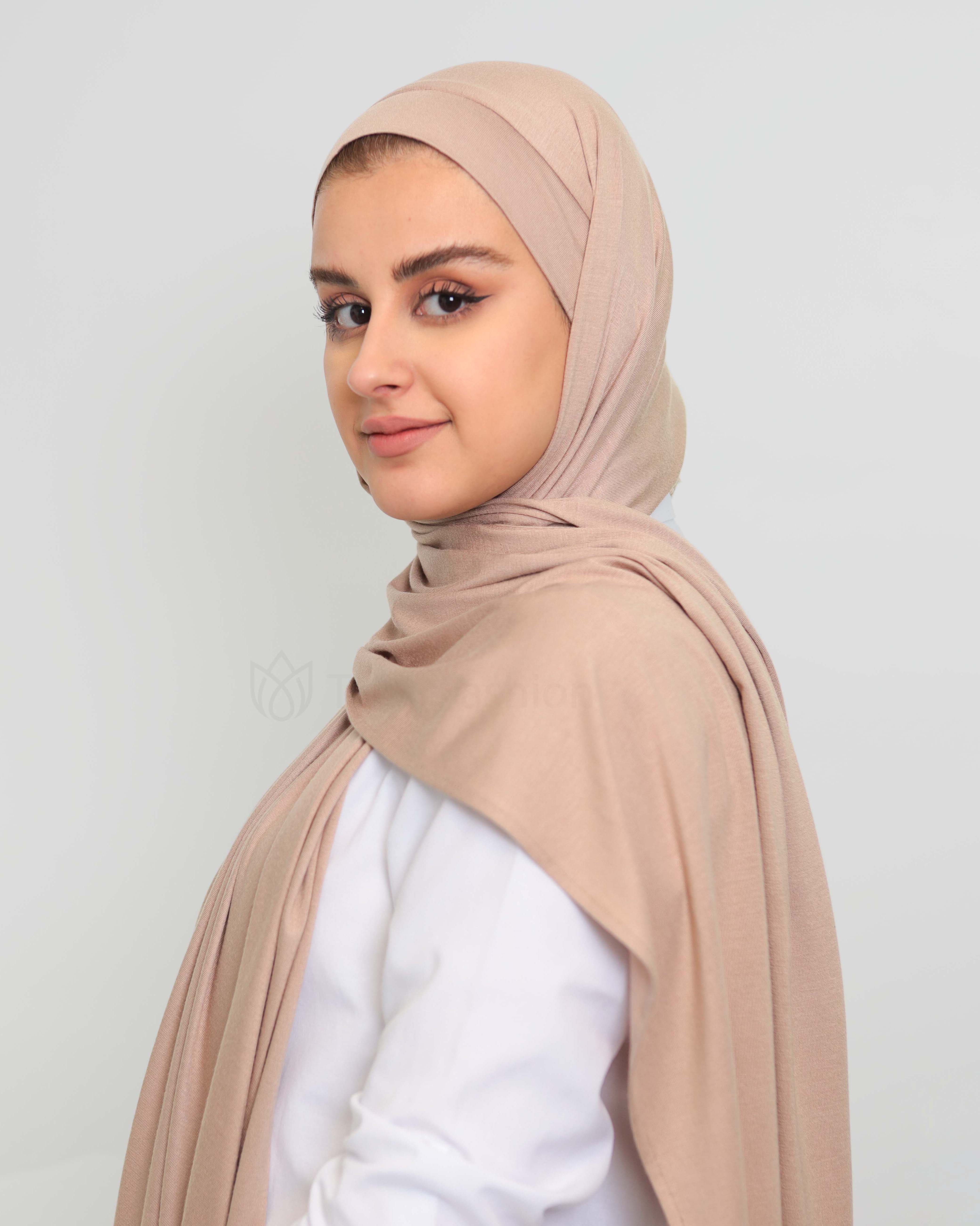 Hijab - Instant Jersey with underscarf - Nude Beige - 2