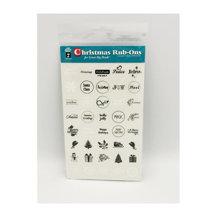 Hot Off The Press Rub-Ons - Christmas