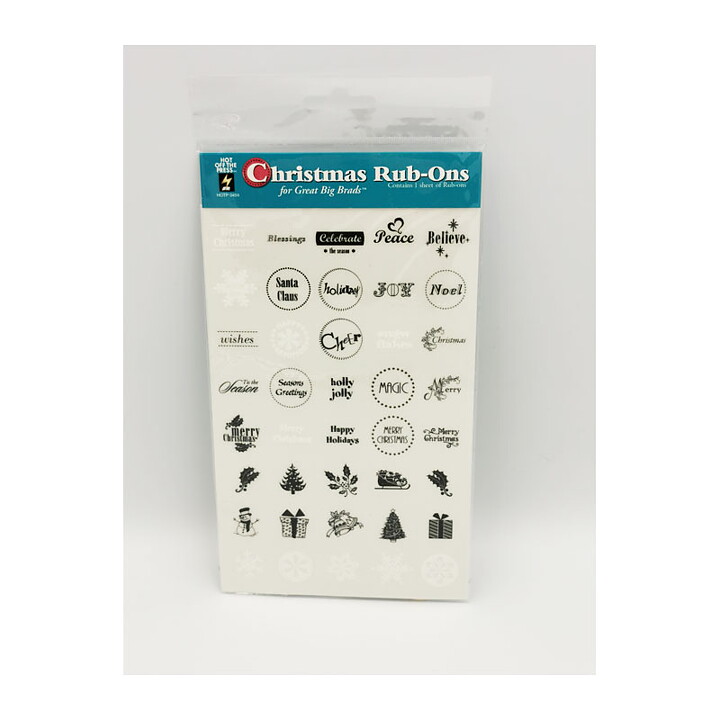 Hot Off The Press Rub-Ons - Christmas