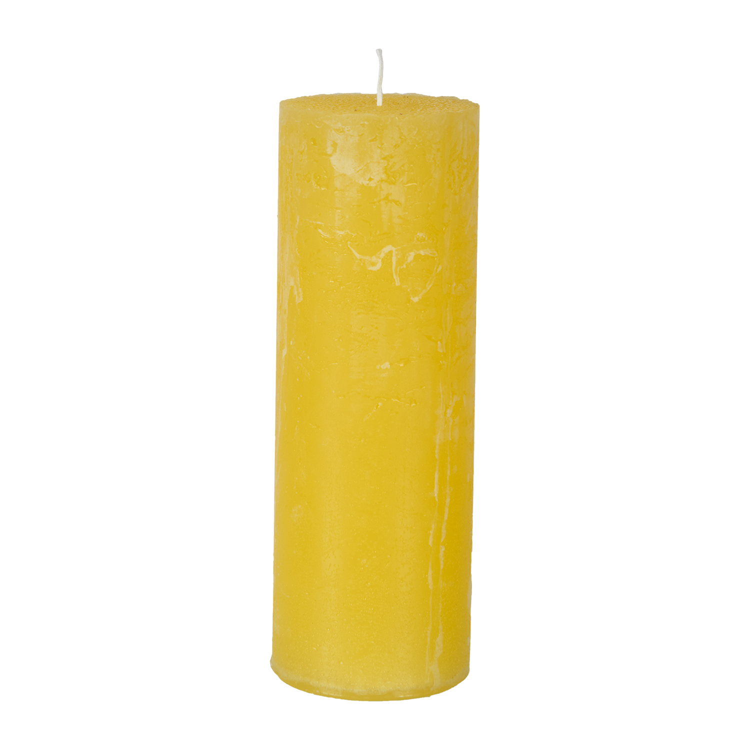 Blockljus, Ljusgul Ø7xH20 cm