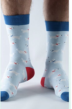 Blue Wesie Bamboo Socks 