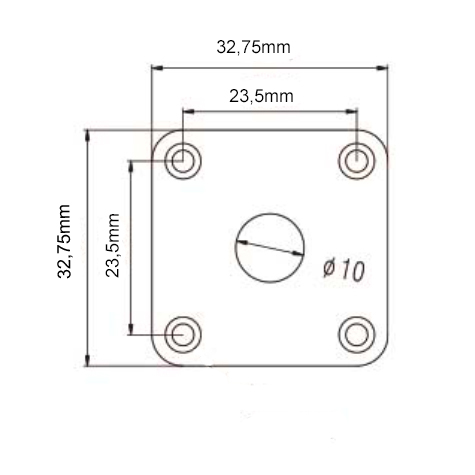 Jack Plate Square (Plastic) - 2