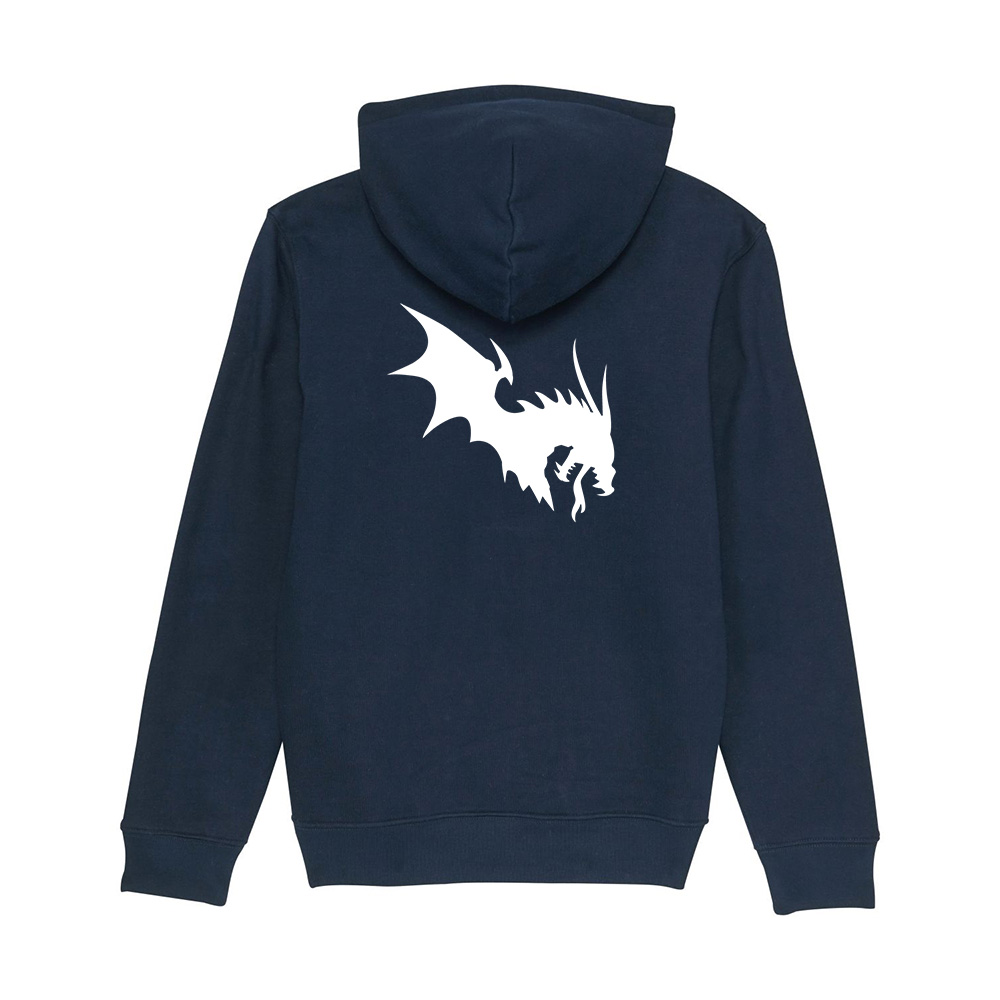 NärCon White Dragon Zip Hoodie Navy