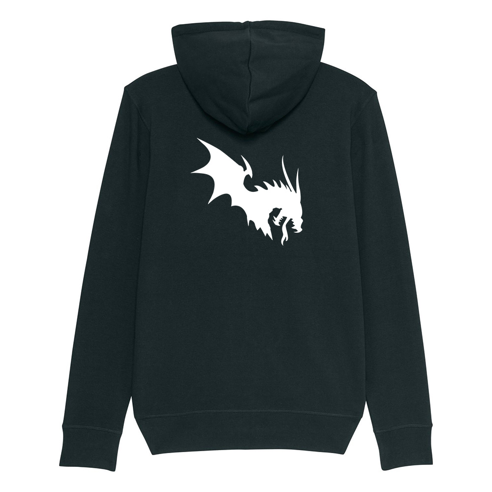 NärCon White Dragon Zip Hoodie Black