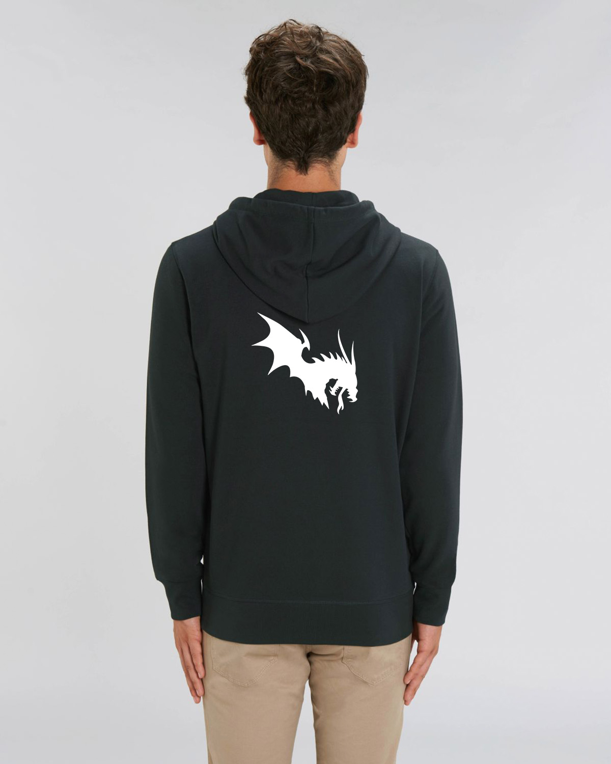 NärCon White Dragon Zip Hoodie Black - 3