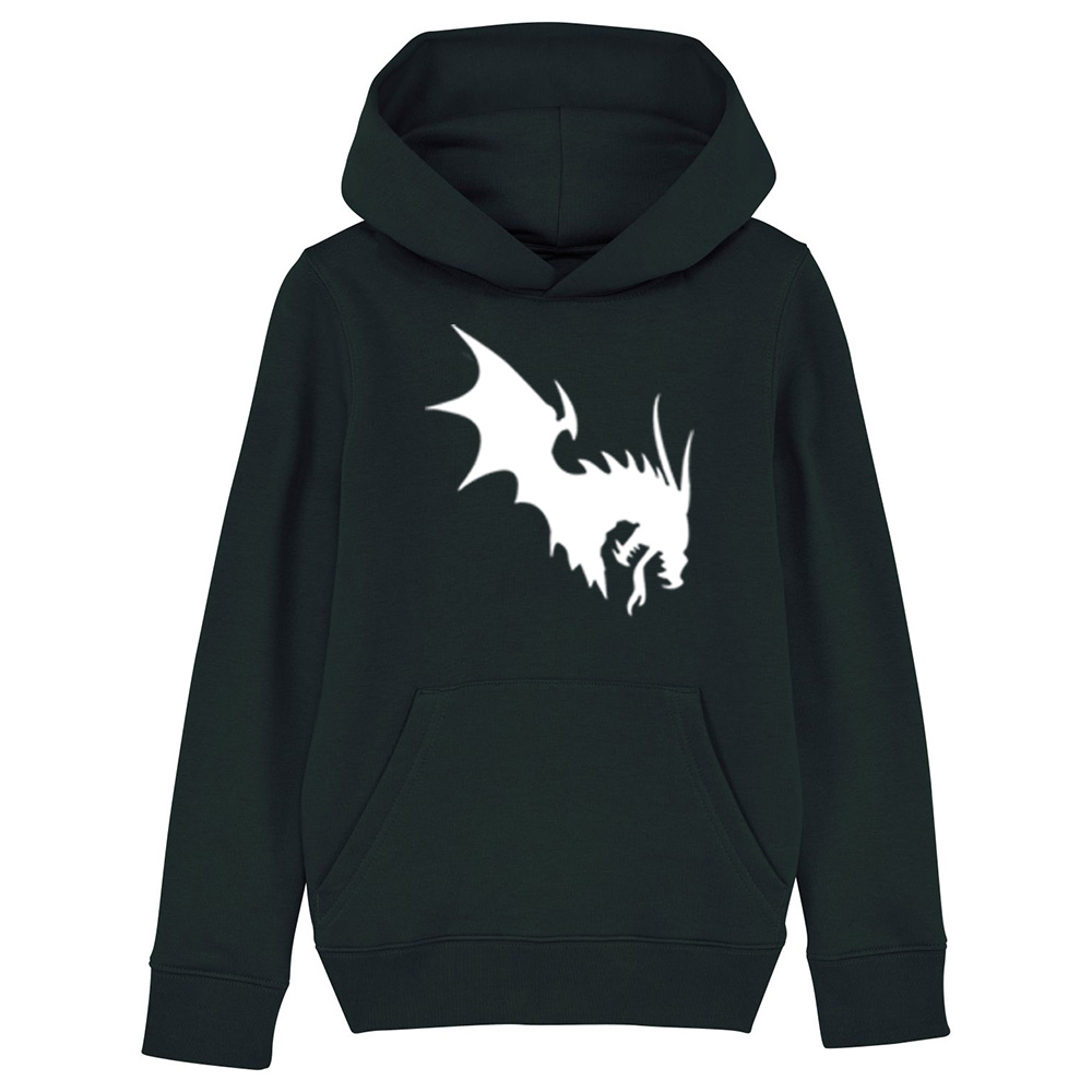 NärCon White Dragon Kids Hoodie Black