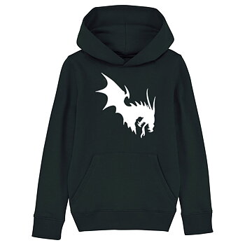 NärCon White Dragon Kids Hoodie Black