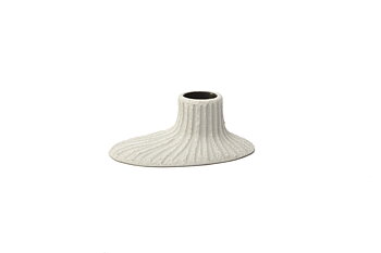 LINE Candle holder StoneStripeLightWhiteRough