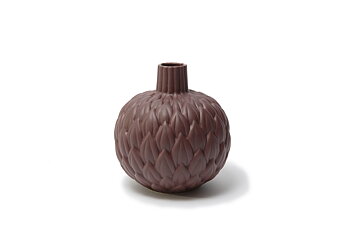 Vase Relief Astrid Dark Red small