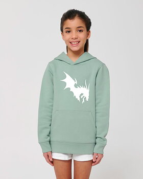 NärCon White Dragon Kids Hoodie Aloe