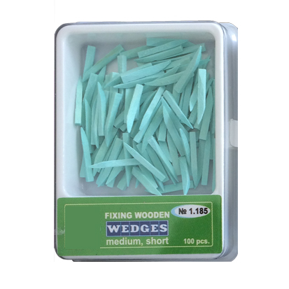 Wooden Wedges Green Thin/Short, 100st.
