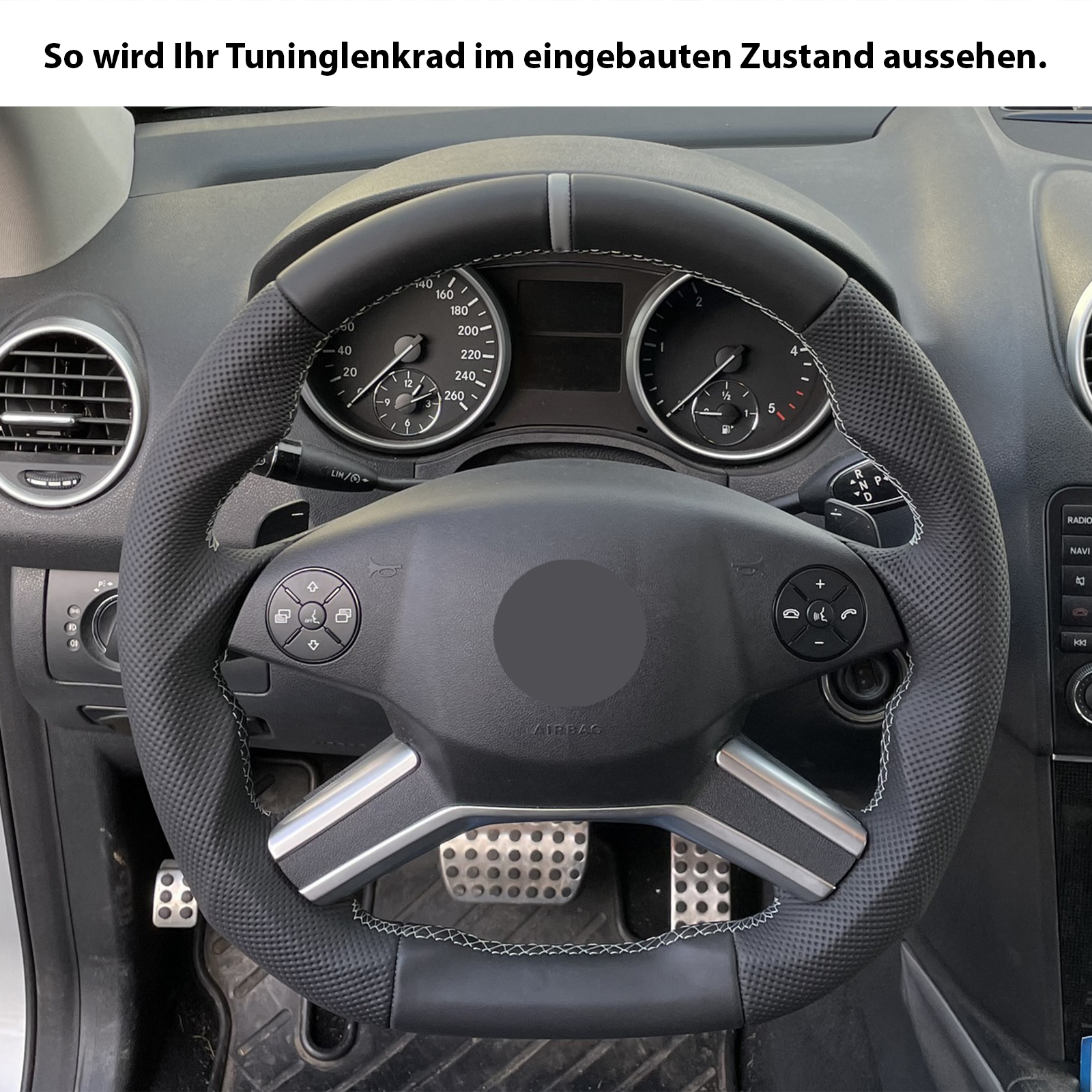 1. steering wheel sport mb original handmade SUPER THICK 1pcs - 6