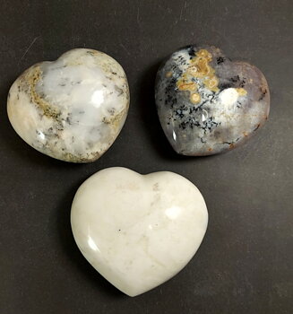 Dendritisk Opal Hjärtan