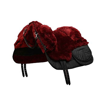 EDIX® Signor Merino sheepskin Barebackpad, burgundy