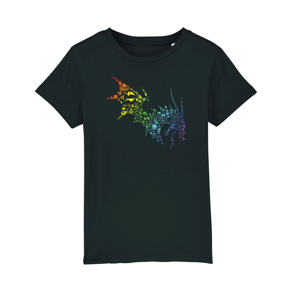 NärCon Rainbow Dragon Kids T-shirt Black