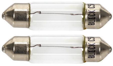 Glödlampa SV8,5 37mm 5W 12V 2st