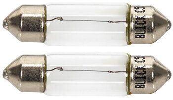 Glödlampa SV8,5 37mm 5W 12V 2st