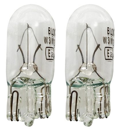 Glödlampa T10 W3W 12V glas 2st