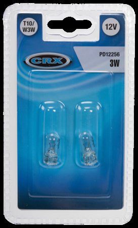 Glödlampa T10 W3W 12V glas 2st - 2