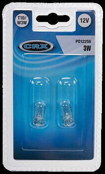 Glödlampa T10 W3W 12V glas 2st