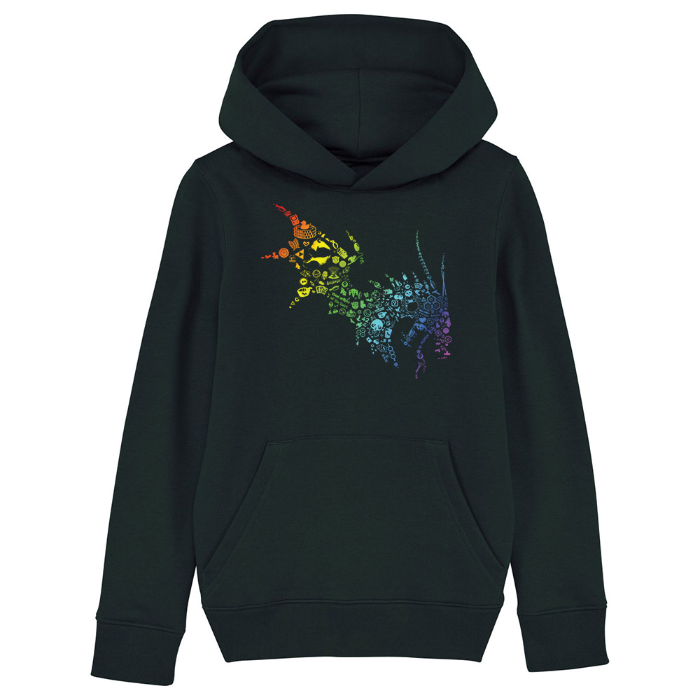 NärCon Rainbow Dragon Kids Hoodie Black