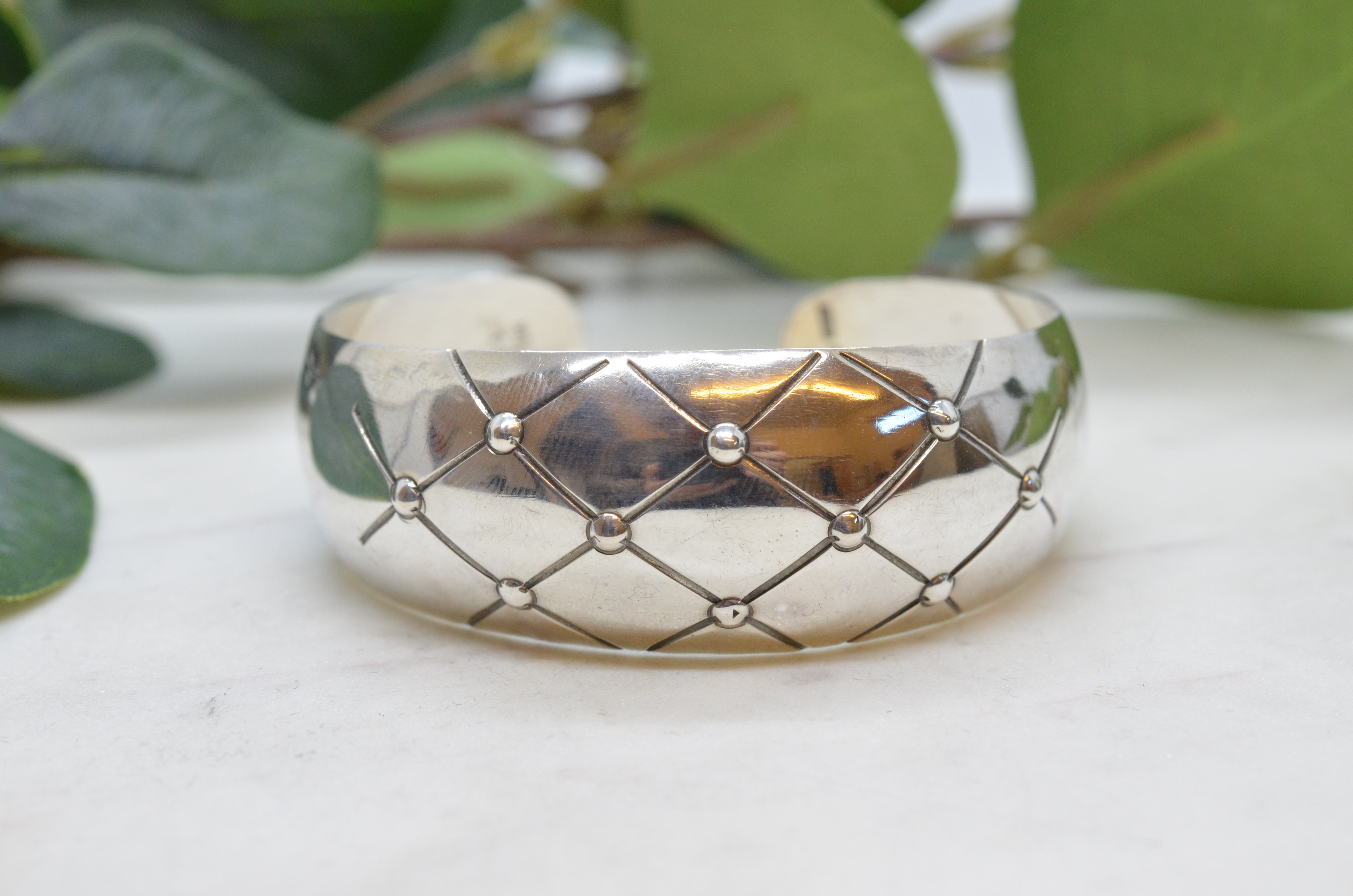 Vintage  armring i silver, Alton