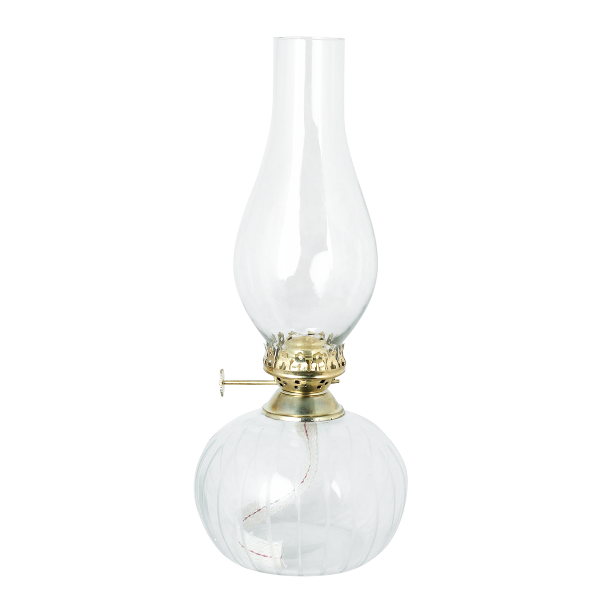 Oljelampa Elisabeth - glas och antik mässing.