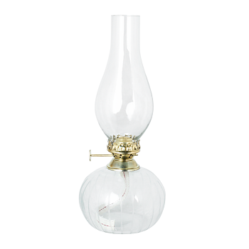 Oljelampa Elisabeth - glas och antik mässing.