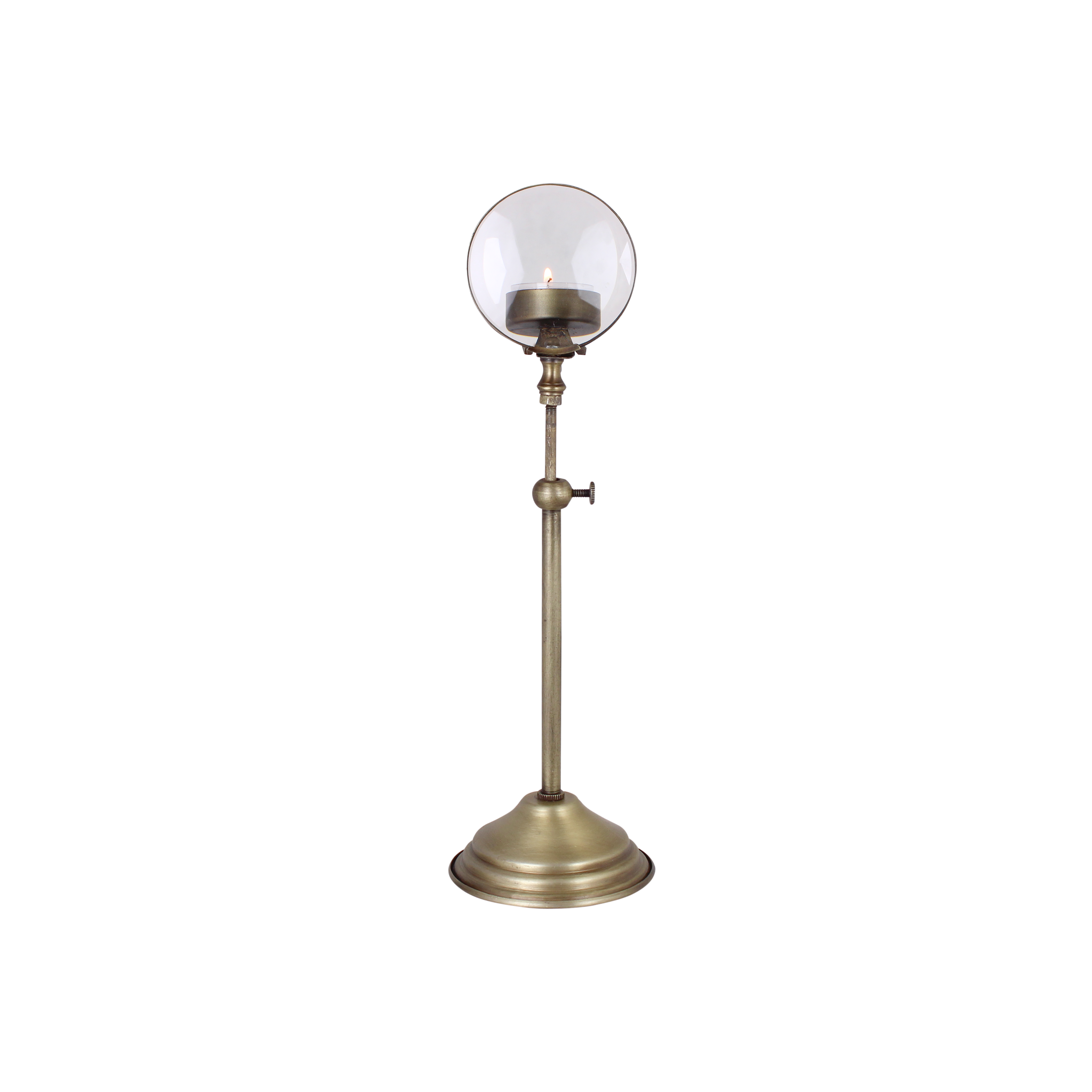 Värmeljushållare med förstoringsglas höjd 40 cm.