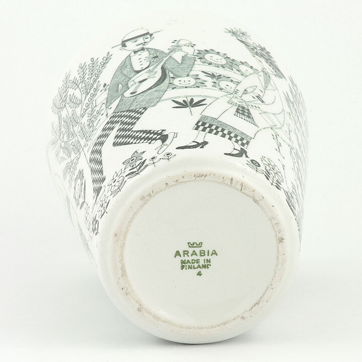 Raija Uosikkinen (Emilia 1959) Cone Vase with Graphic Motif 15 cm