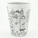 Raija Uosikkinen (Emilia 1959) Cone Vase with Graphic Motif 15 cm