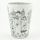 Raija Uosikkinen (Emilia 1959) Cone Vase with Graphic Motif 15 cm