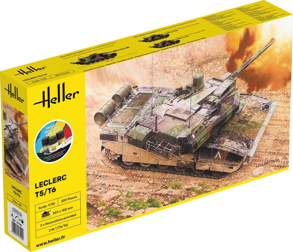 1/35 LECLERC T5/T6 COMPLETE with glue, paint and brush.