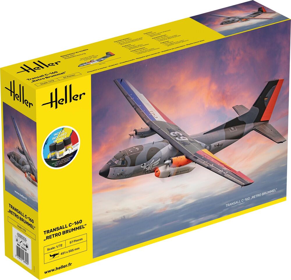 1/72 TRANSALL C-160 RETRO BRUMMEL COMPLETE w. Glue, Brush, Paints
