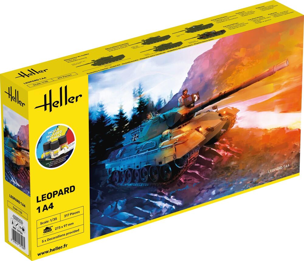 1/35 LEOPARD 1A4 COMPLETE with glue, paint and brush.