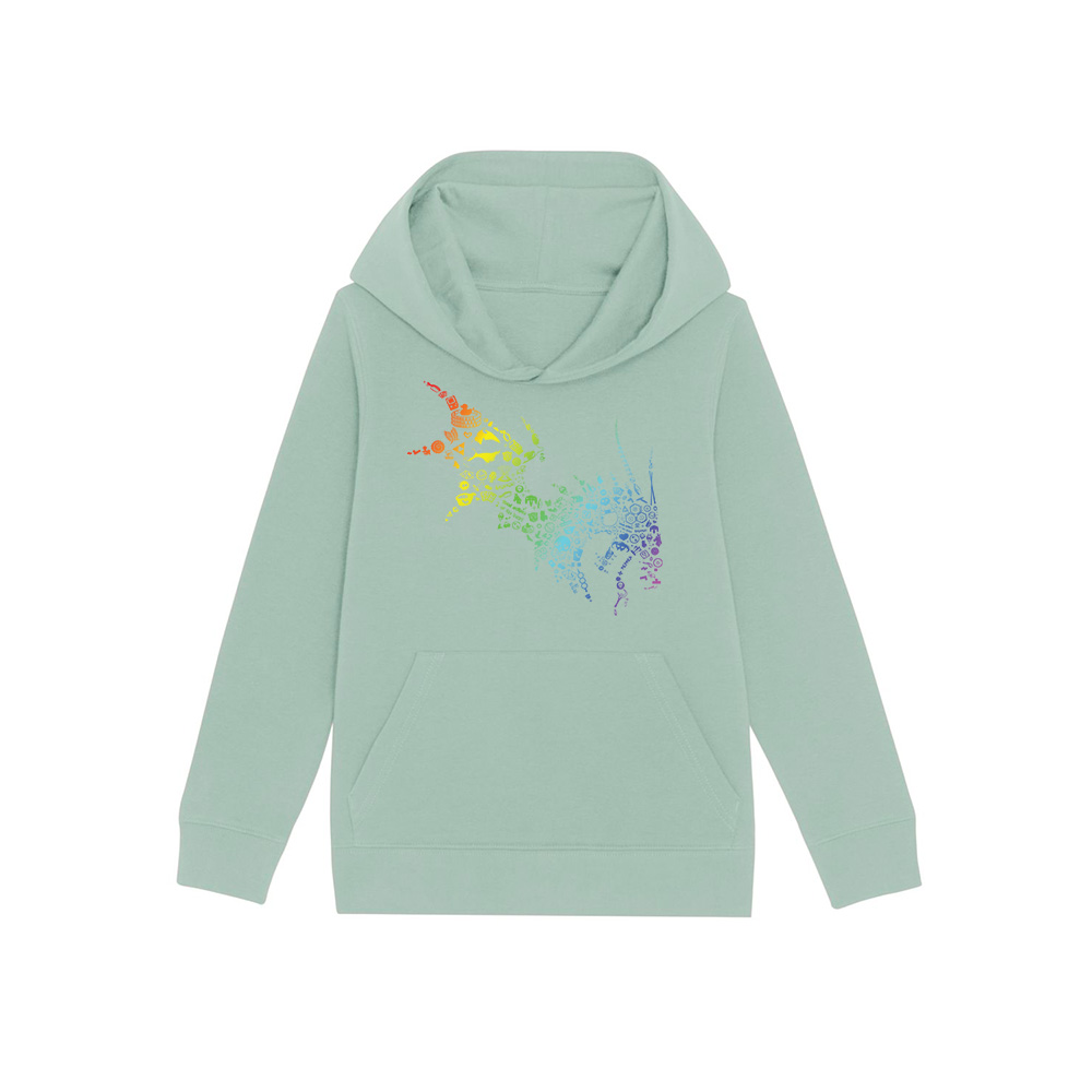 NärCon Rainbow Dragon Kids Hoodie Aloe
