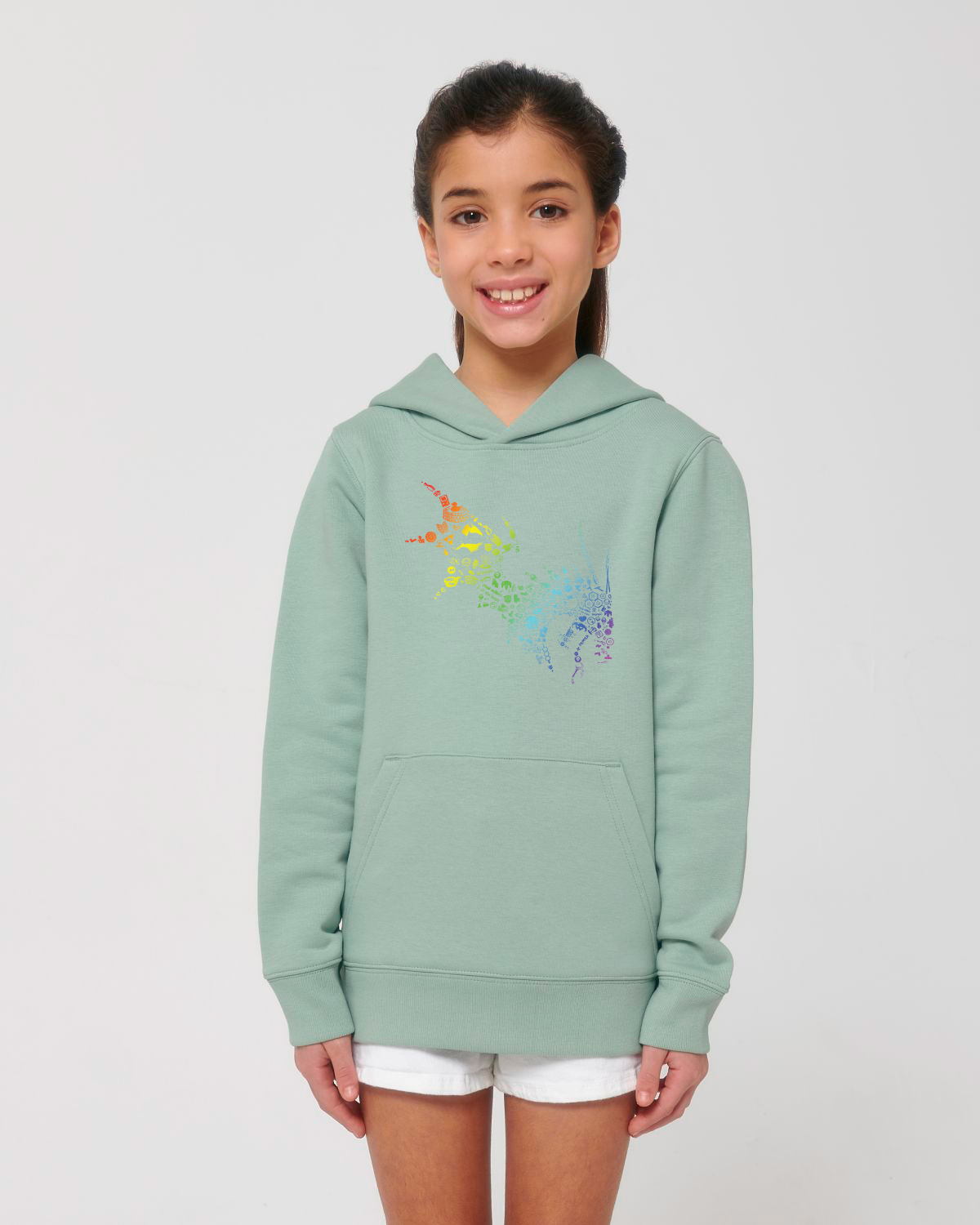 NärCon Rainbow Dragon Kids Hoodie Aloe - 2