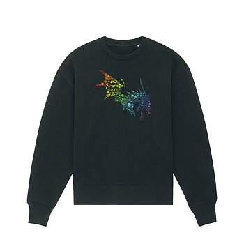 NärCon Rainbow Dragon Boxy Sweater Black