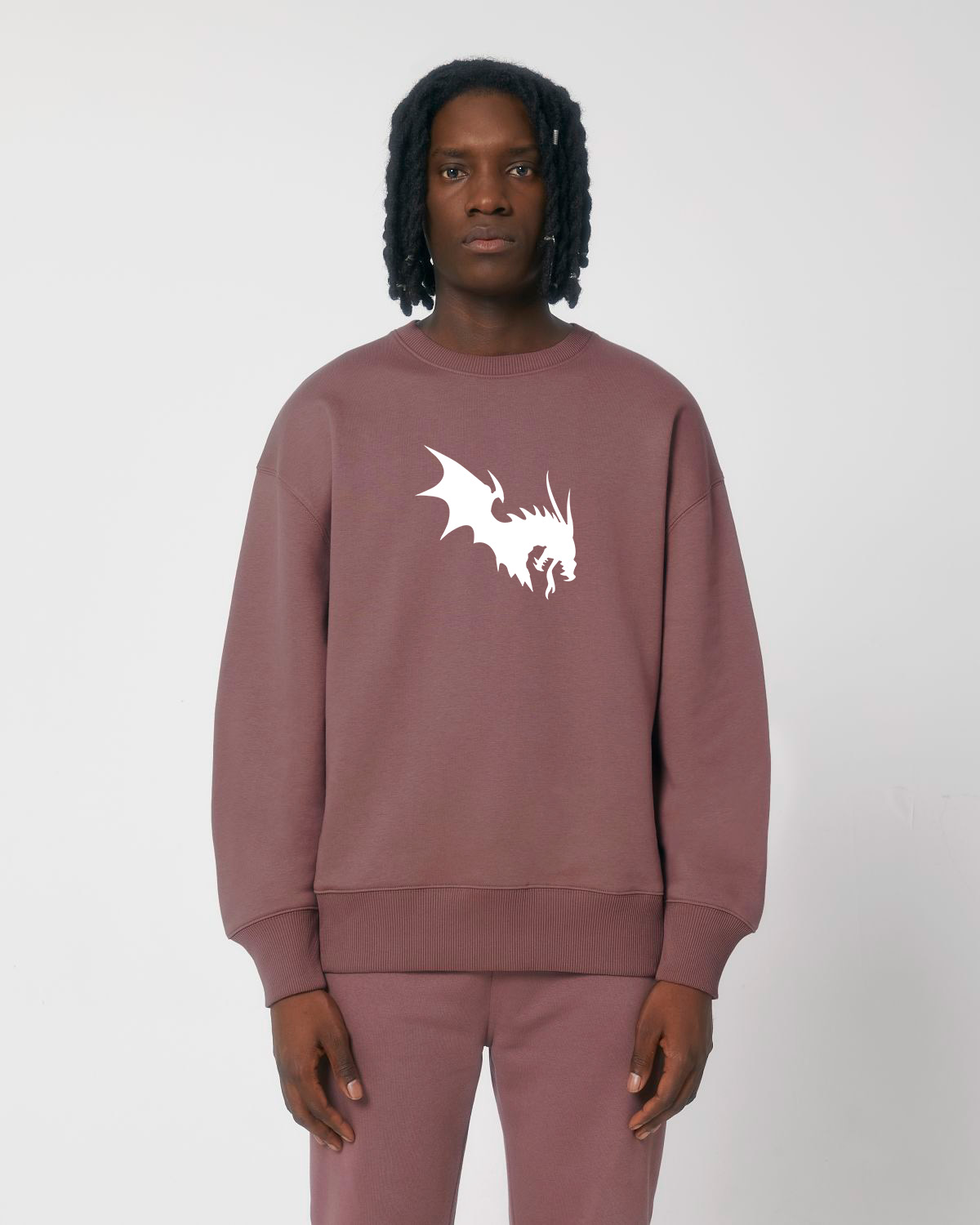 NärCon White Dragon Boxy Sweater Kaffa Coffe - 2