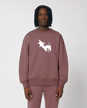 NärCon White Dragon Boxy Sweater Kaffa Coffe