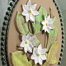 Aimo Nietosvuori (Landskapsblommor 1974) Rectangular Wall Plaque with Arctic Starflower Motif 17 cm #888   [Sample Images]