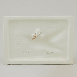 ステファン・ジョンソン  カッコーの白い陶板 15cm  1980年代  [サンプル画像] 