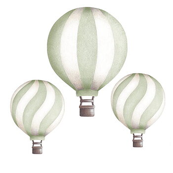 Stickstay Wallsticker Vintage Balloon Set, Pistasch