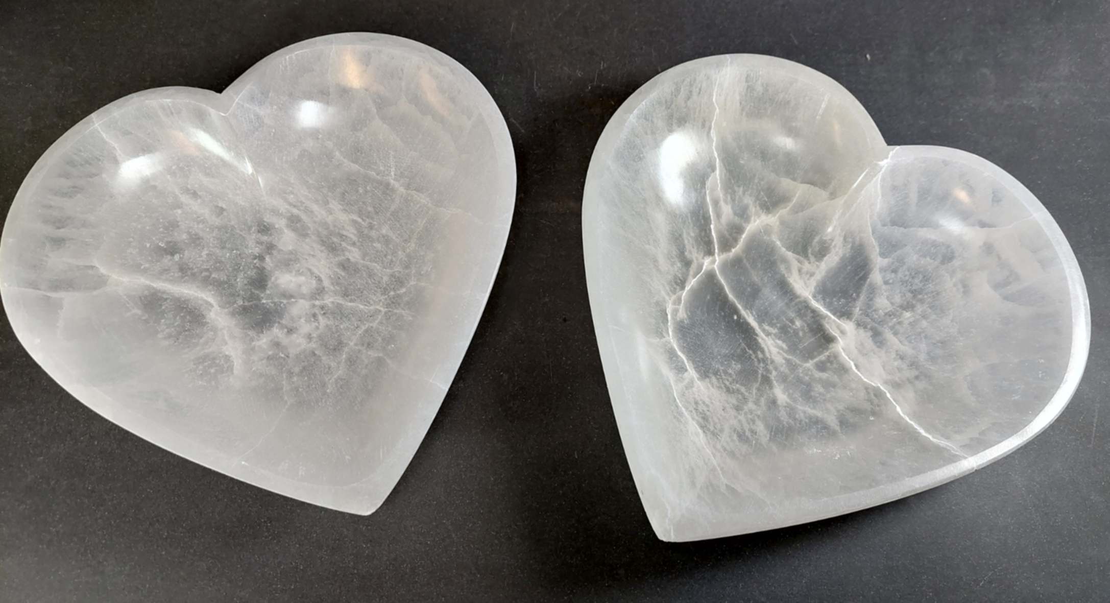 Selenit Skål, Hjärta - 20cm