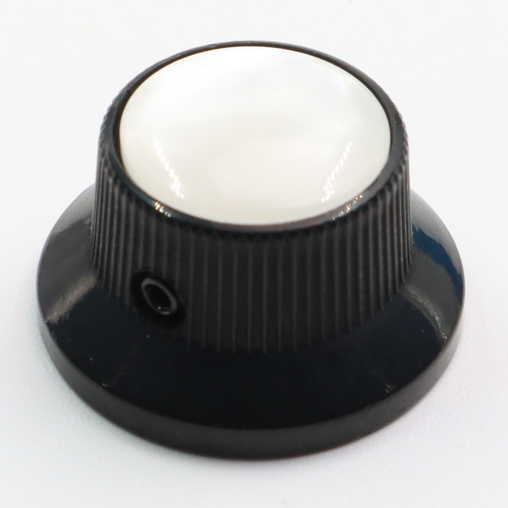 Metal Strat Knob With Pearloid Top (Set screw) - 4