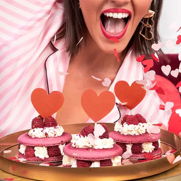 Cake picks | Hjärta | 6-pack | Röd 